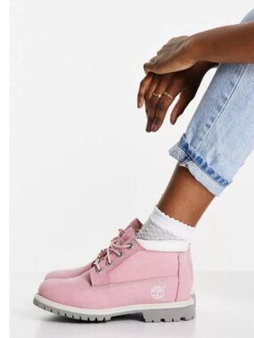 Timberland Pink Nuckbuck Nellie Chukka Short Boots
